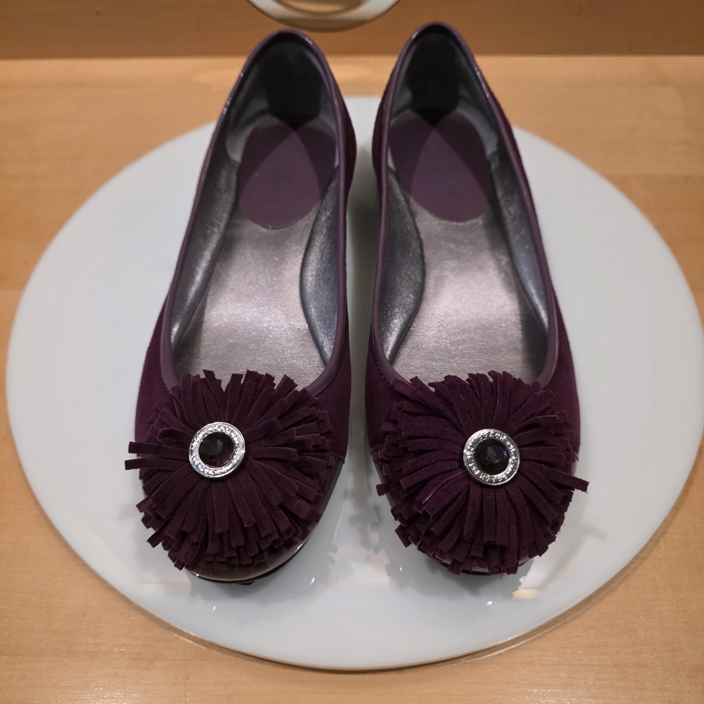 Coach Purple Women's Shoes with Fringe Detail